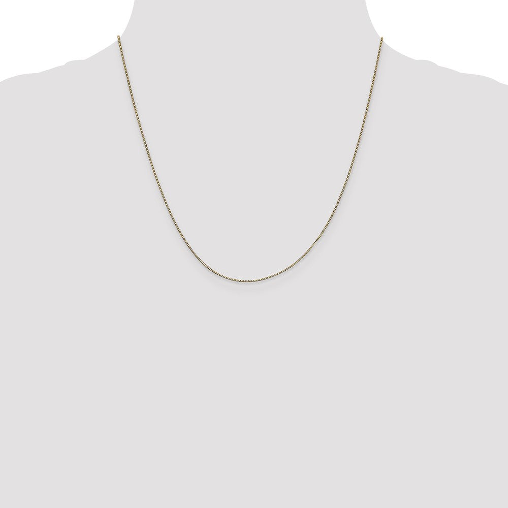 20 Inch 14K .7mm Box With Lobster Clasp Chain Necklace