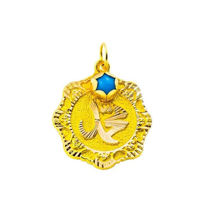 14K Yellow Gold Gift Mashallah Bead Pendant