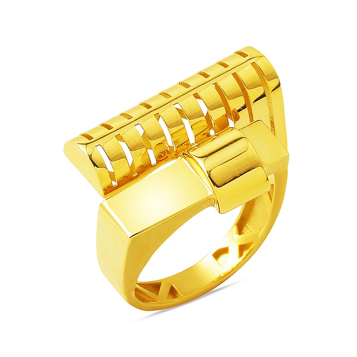 14K Yellow Gold Helix Ring