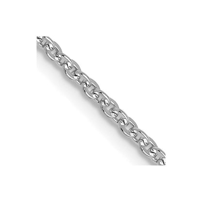 24 Inch 14K White Gold 1.7mm Flat Cable Chain Necklace