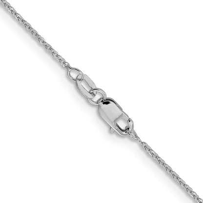 20 Inch 14K White Gold 1.1mm Flat Cable Chain Necklace