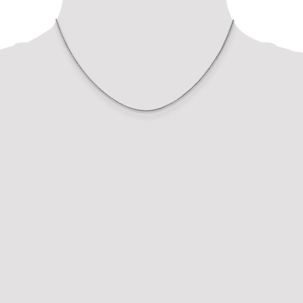 16 Inch 14K White Gold 1.0mm Spiga Chain Necklace