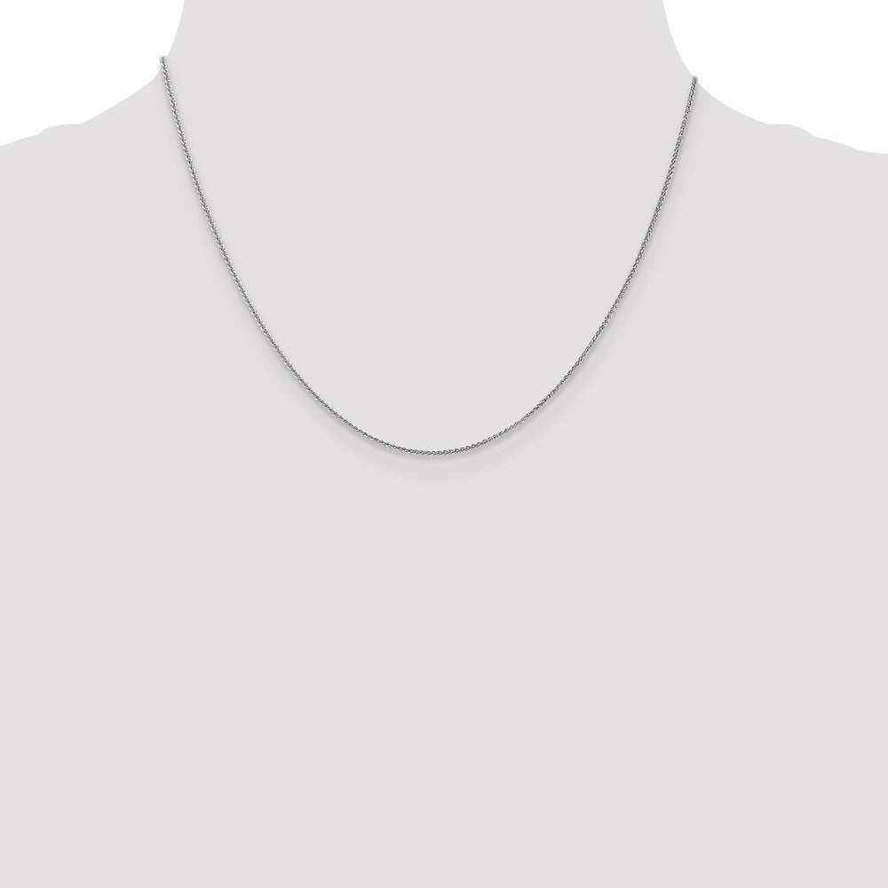 18 Inch 14K White Gold 1.0mm Spiga Chain Necklace