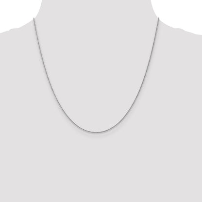 20 Inch 14K White Gold 1.0mm Spiga Chain Necklace