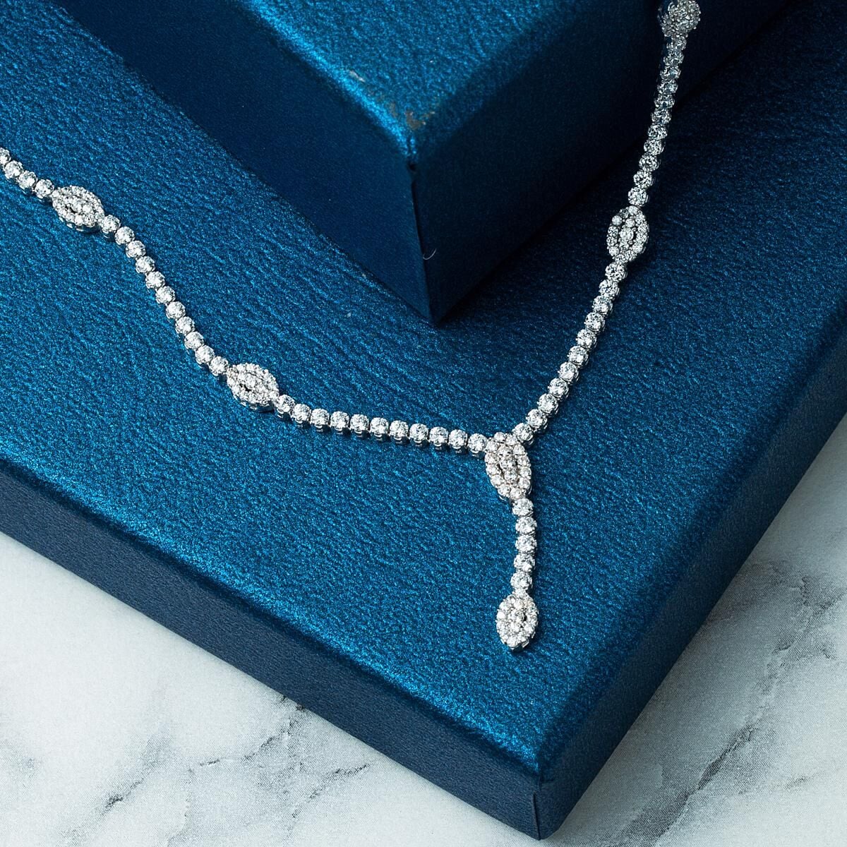 14K White Gold Tennis Cubic Zirconia Jewelry Set