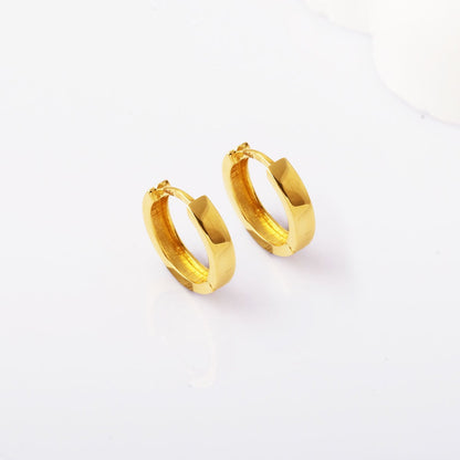 14K Yellow Gold Classic Hoop Earrings