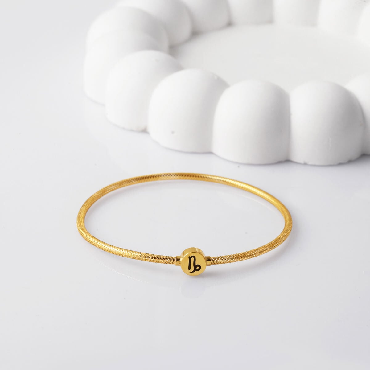 14K Yellow Gold Capricorn Zodiac Italian Bracelet