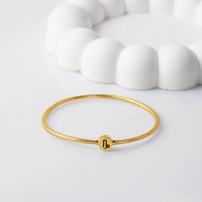 14K Yellow Gold Capricorn Zodiac Italian Bracelet