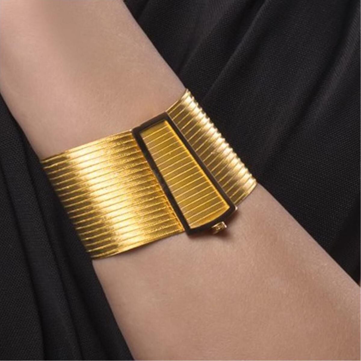 Yellow Gold Plated Sterling Silver 17 Row Trabzon Mesh Bangle