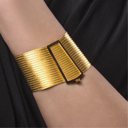 Yellow Gold Plated Sterling Silver 17 Row Trabzon Mesh Bangle
