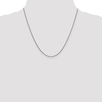 20 Inch 14K White Gold 1.6mm Round Cable Chain Necklace
