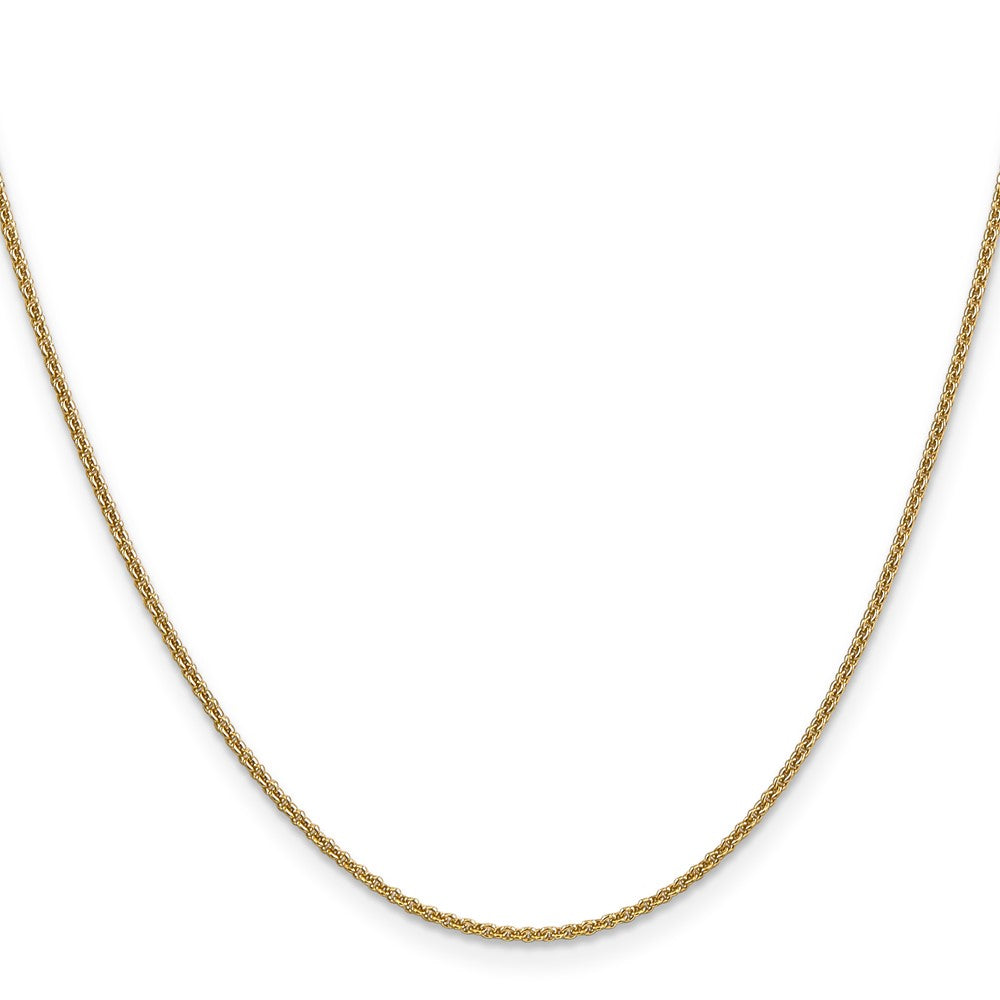 24 Inch 14K Yellow Gold 1.6mm Round Cable Chain Necklace