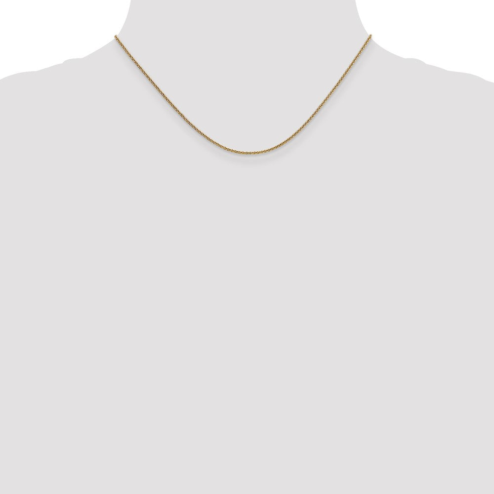 16 Inch 14K 1.6mm Round Cable Chain Necklace