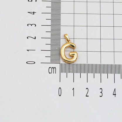 14K Yellow Gold G Balloon Initial Necklace
