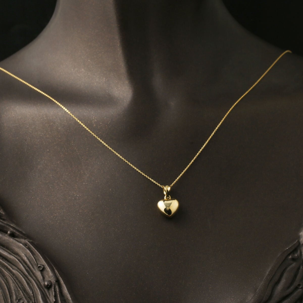 14K Yellow Gold Heart Necklace