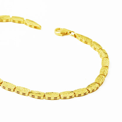 14K Yellow Gold Wheat Bracelet (2.9 g)