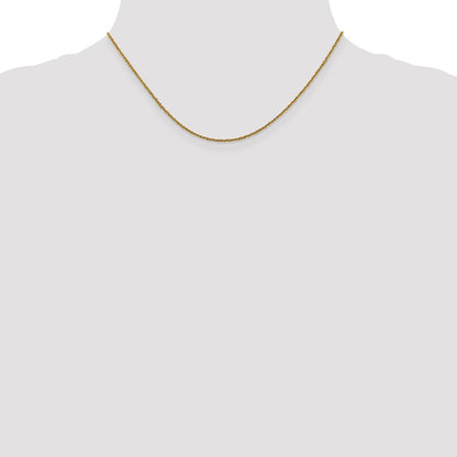 16 Inch 14K 1mm Sparkle Singapore Chain Necklace