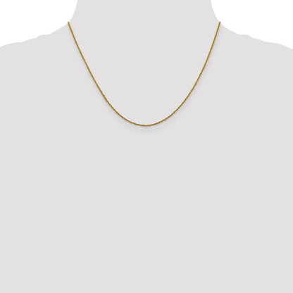 18 Inch 14K 1mm Sparkle Singapore Chain Necklace
