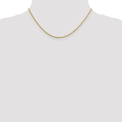 16 Inch 14K 1.3mm Sparkle Singapore Chain Necklace