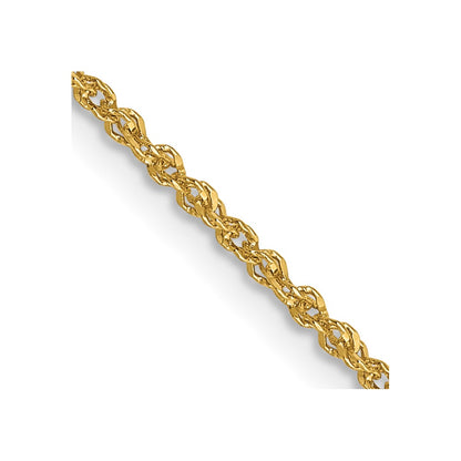 24 Inch 14K Yellow Gold 1.3mm Sparkle Singapore Chain Necklace