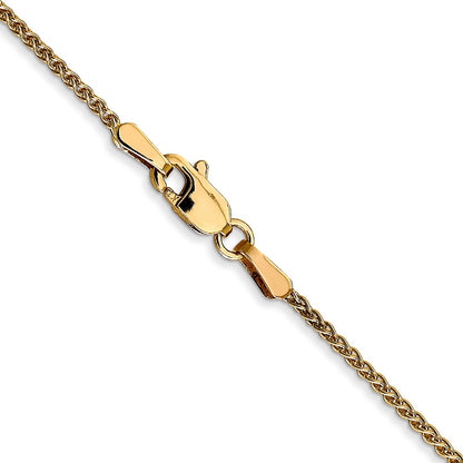 3 Inch 14K Yellow Gold 1.2mm Spiga Chain Necklace