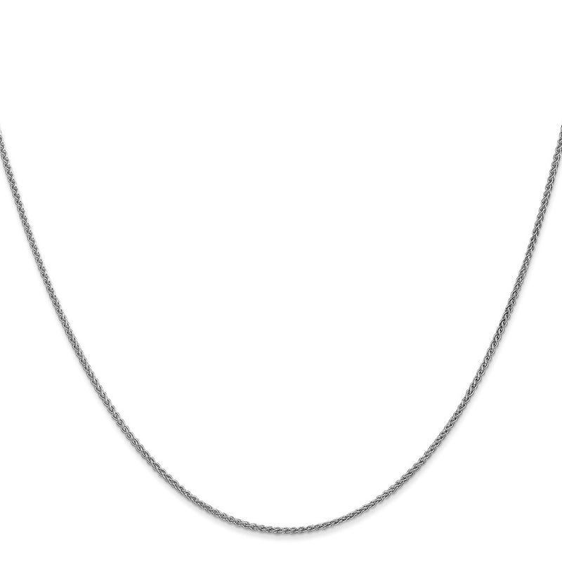 24 Inch 14K White Gold 1.2mm Spiga Chain Necklace