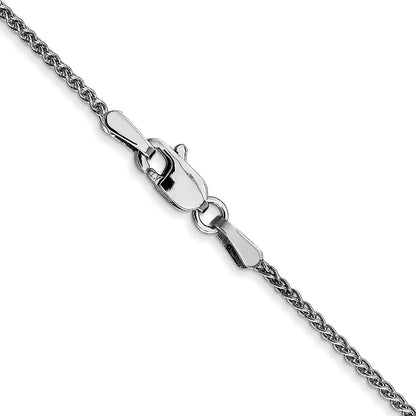 20 Inch 14K White Gold 1.2mm Spiga Chain Necklace