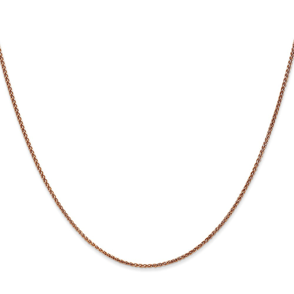 24 Inch 14K Rose Gold 1.2mm Spiga Chain Necklace