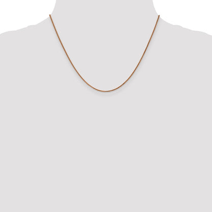 18 Inch 14K Rose Gold 1.2mm Spiga Chain Necklace