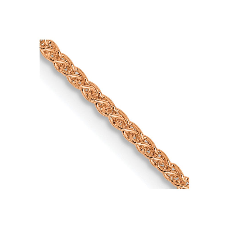 24 Inch 14K Rose Gold 1.2mm Spiga Chain Necklace