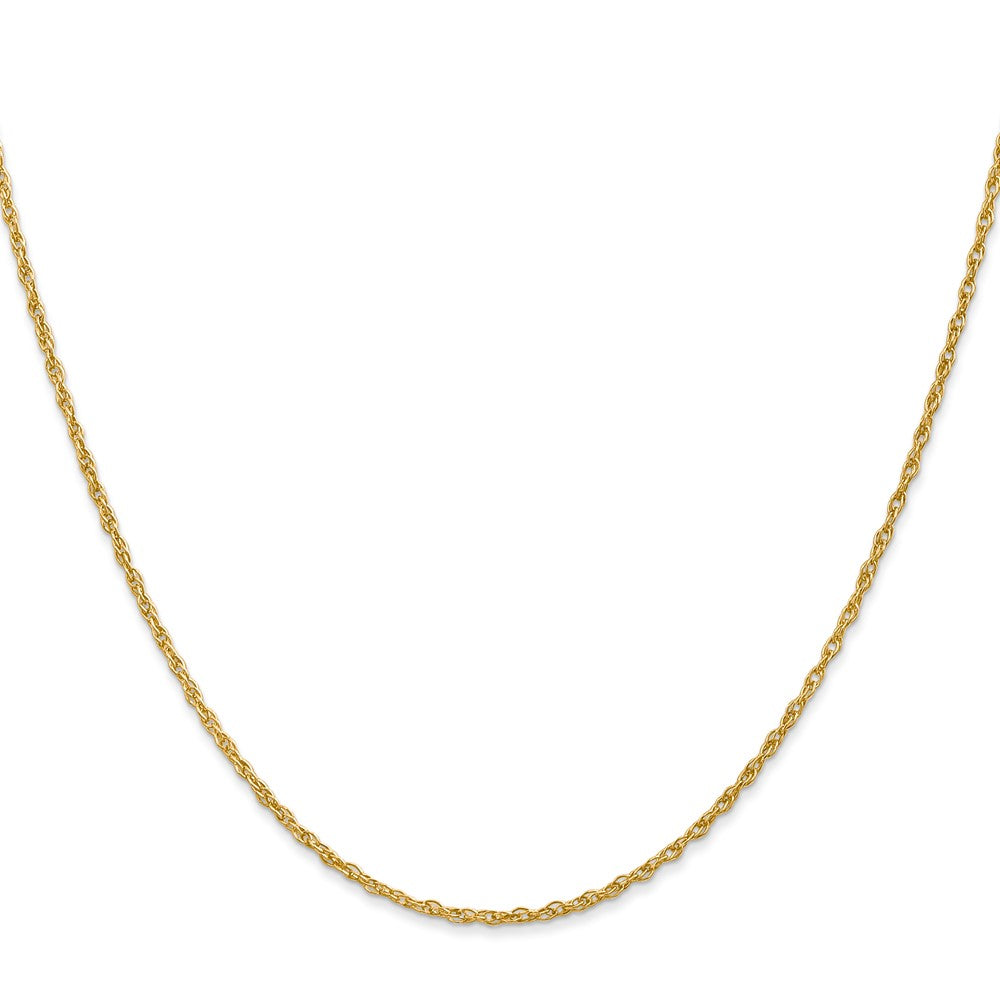 18K Yellow Gold 24 Inch 1.3mm Baby Rope With Lobster Clasp Chain Necklace