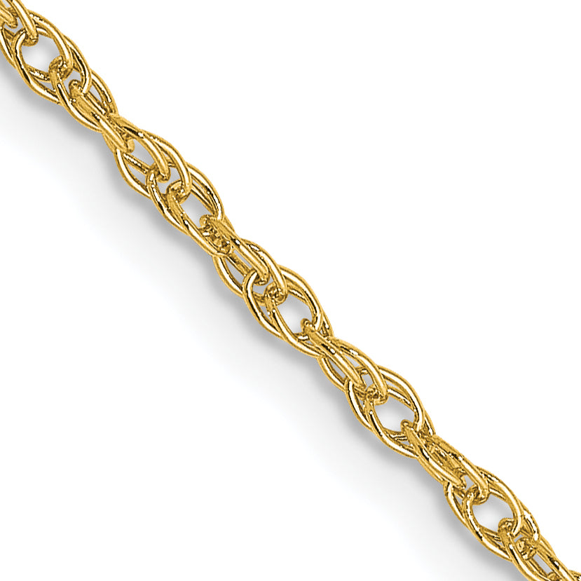 18K Yellow Gold 16 Inch 1.3mm Baby Rope With Lobster Clasp Chain Necklace