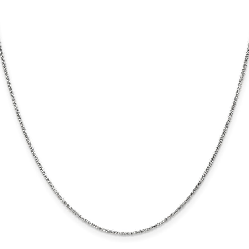 24 Inch 18K White Gold Wg 1.15mm D/C Cable Chain Necklace
