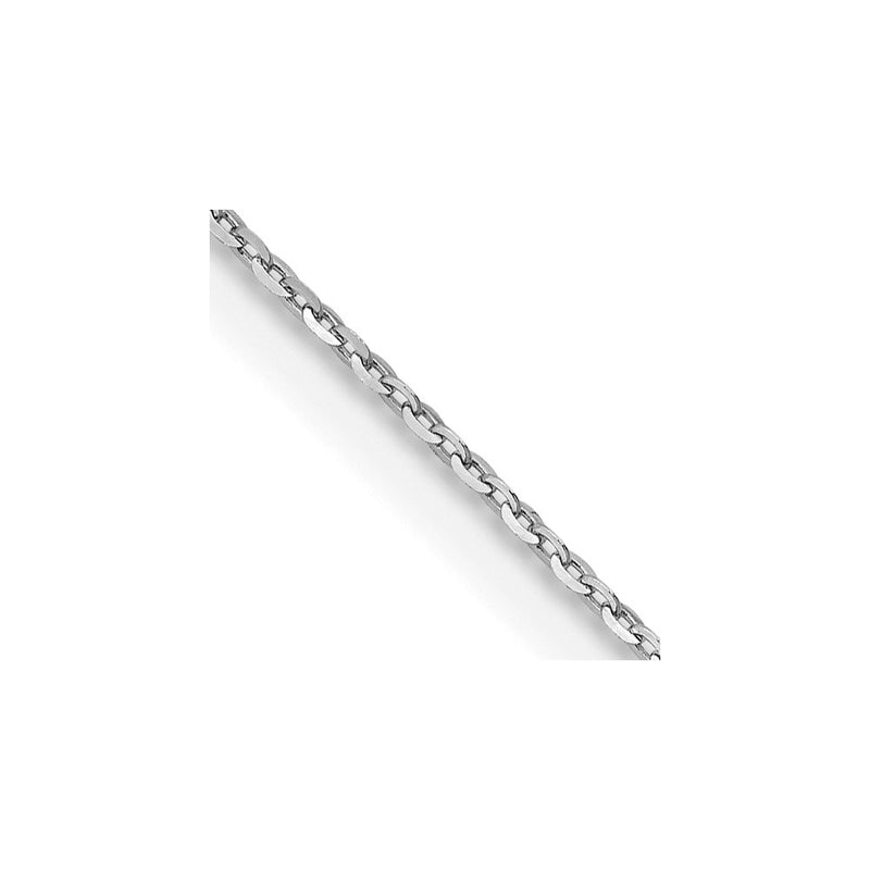 24 Inch 18K White Gold Wg 1.15mm D/C Cable Chain Necklace