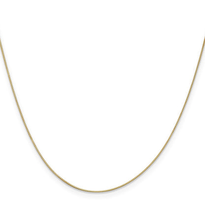 18K Yellow Gold 16 Inch .5mm Box With Spring Ring Clasp Chain Necklace