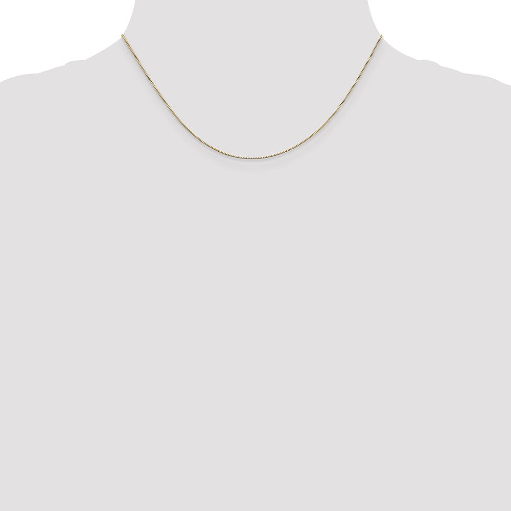 18K Yellow Gold 16 Inch .5mm Box With Spring Ring Clasp Chain Necklace