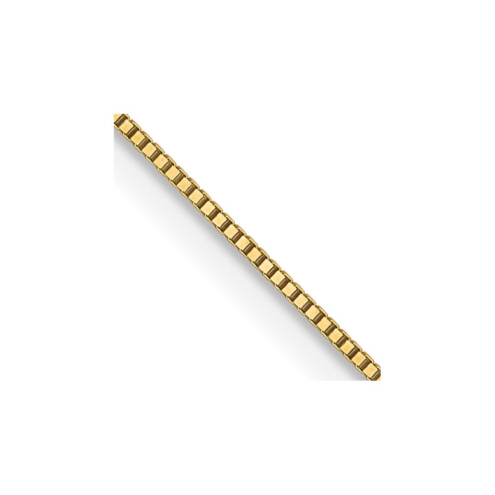 18K Yellow Gold 16 Inch .5mm Box With Spring Ring Clasp Chain Necklace