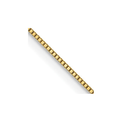 18K Yellow Gold 16 Inch .5mm Box With Spring Ring Clasp Chain Necklace
