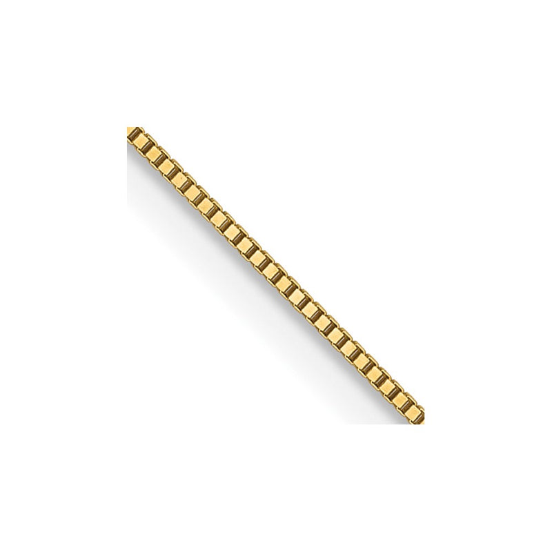 18K Yellow Gold 16 Inch .5mm Box With Spring Ring Clasp Chain Necklace
