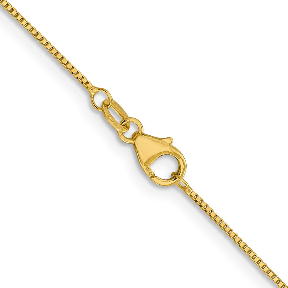 18K Yellow Gold 20 Inch .7mm Box With Lobster Clasp Chain Necklace