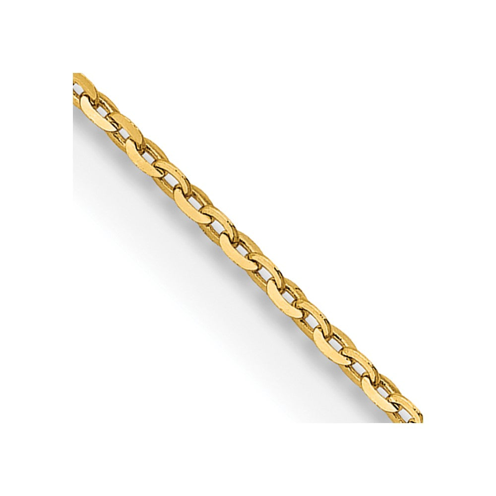 24 Inch 18K Yellow Gold 1.5mm D/C Cable Chain Necklace