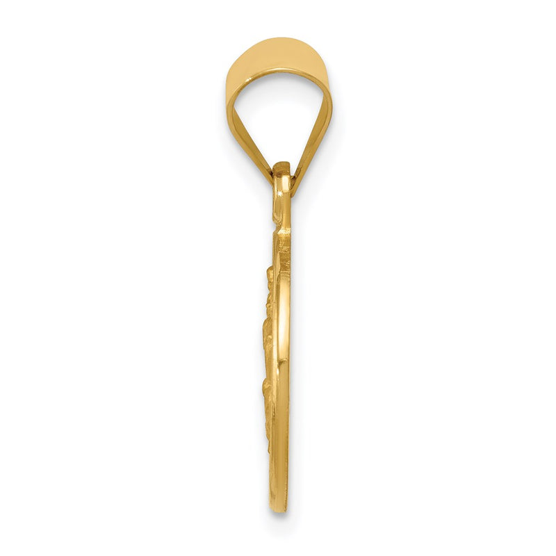18K Yellow Gold Saint Christopher Medal Pendant