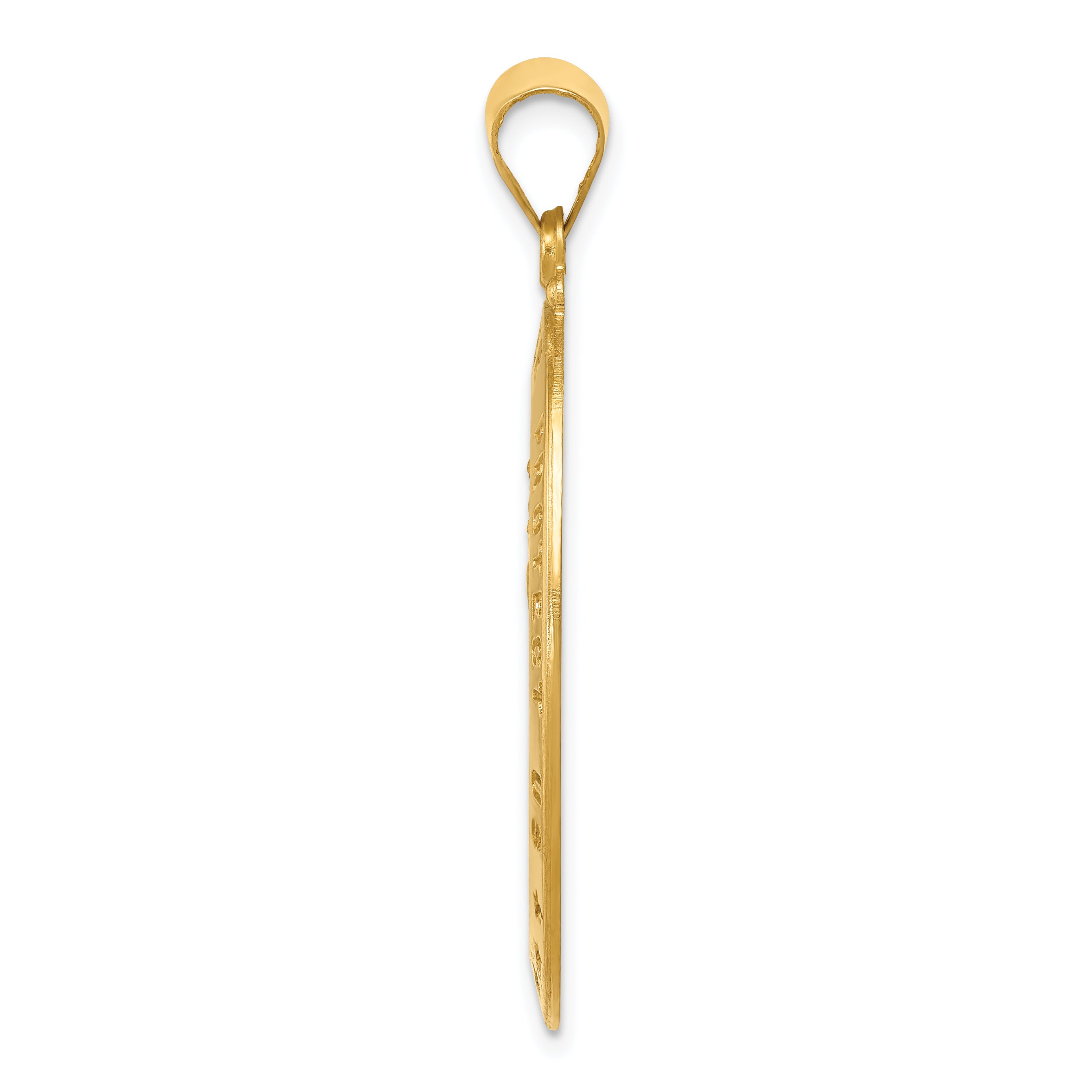 18K Yellow Gold Saint Christopher Medal Pendant