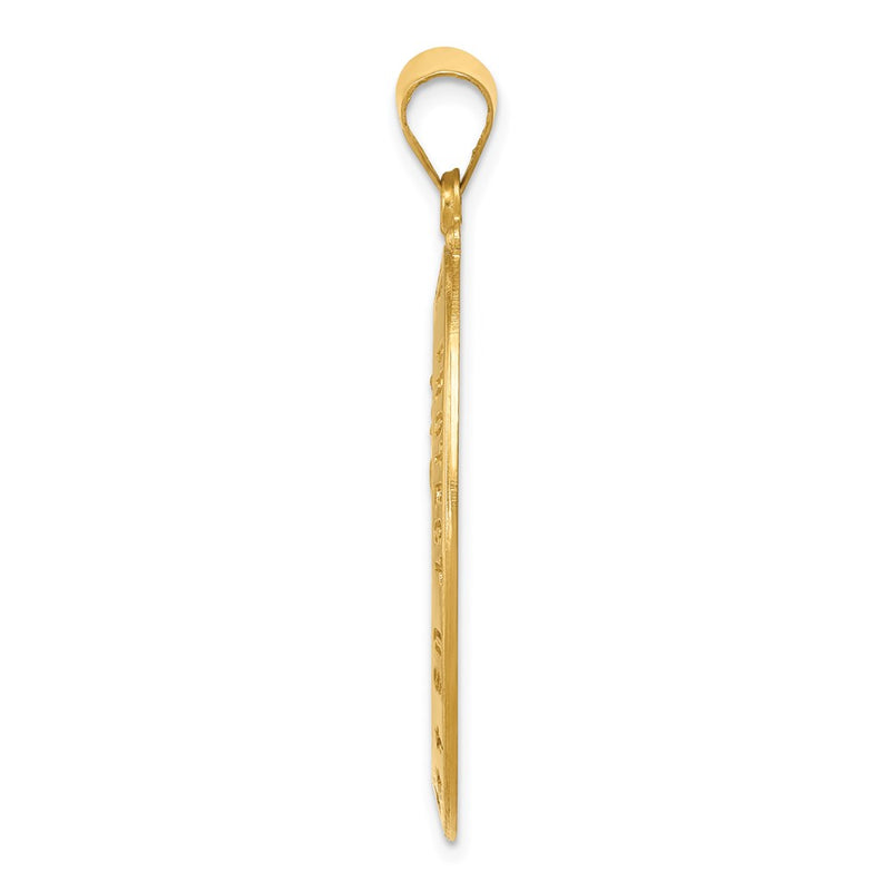 18K Yellow Gold Saint Christopher Medal Pendant