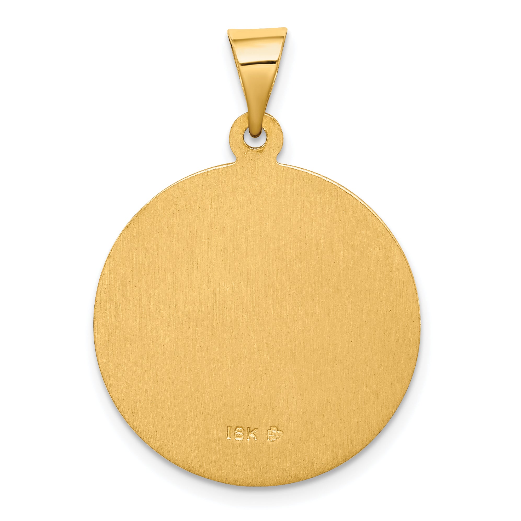 18K Yellow Gold Saint Christopher Medal Pendant