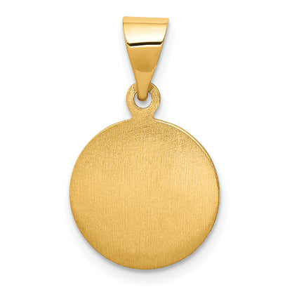 18K Yellow Gold Guardian Angel Medal Pendant
