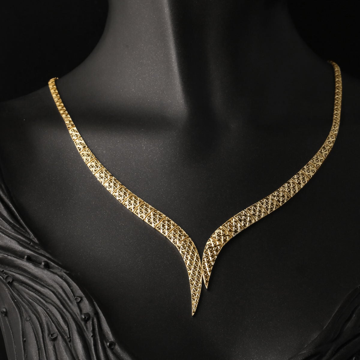 14K Yellow Gold Drop Design Bridal Set