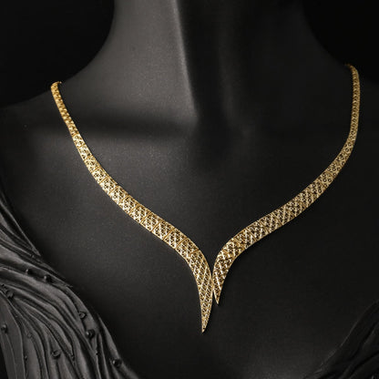 14K Yellow Gold Drop Design Bridal Set
