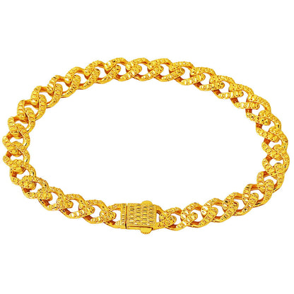 14K Yellow Gold Zeugma Curb Bracelet