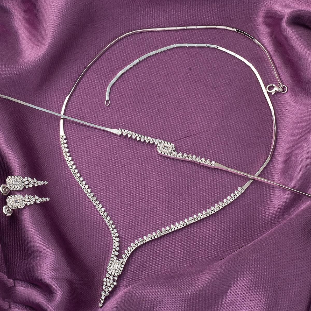 14K White Gold Zodiac Baguette Cubic Zirconia Set